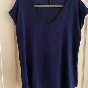 Express V neck blouse, size large, royal blue
